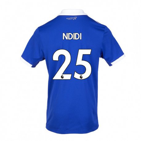 Kandiny Herren Wilfred Ndidi #25 Blau Weiss Heimtrikot Trikot 2022/23 T-shirt