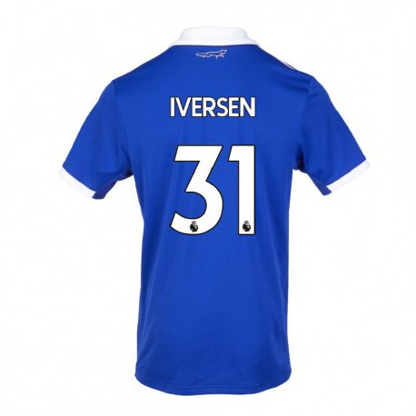 Kandiny Herren Daniel Iversen #31 Blau Weiss Heimtrikot Trikot 2022/23 T-shirt