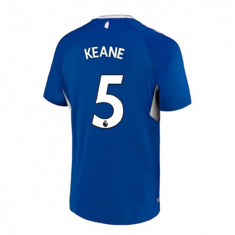 Kandiny Herren Michael Keane #5 Dunkelblau Weiß Heimtrikot Trikot 2022/23 T-shirt