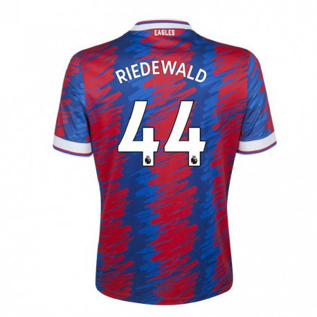 Kandiny Herren Jairo Riedewald #44 Rot Blau Heimtrikot Trikot 2022/23 T-shirt
