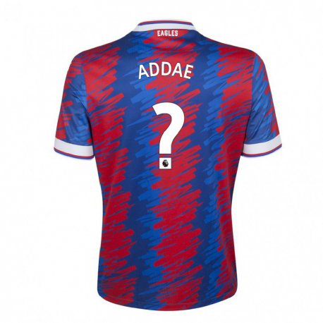 Kandiny Herren Joshua Addae #0 Rot Blau Heimtrikot Trikot 2022/23 T-shirt