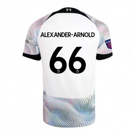 Kandiny Herren Trent Alexander-arnold #66 Weiß Bunt Auswärtstrikot Trikot 2022/23 T-shirt