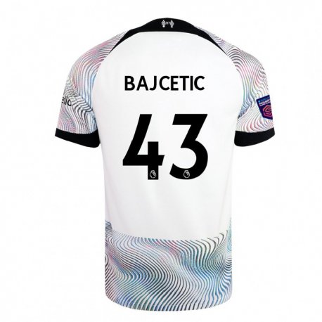 Kandiny Herren Stefan Bajcetic #43 Weiß Bunt Auswärtstrikot Trikot 2022/23 T-shirt