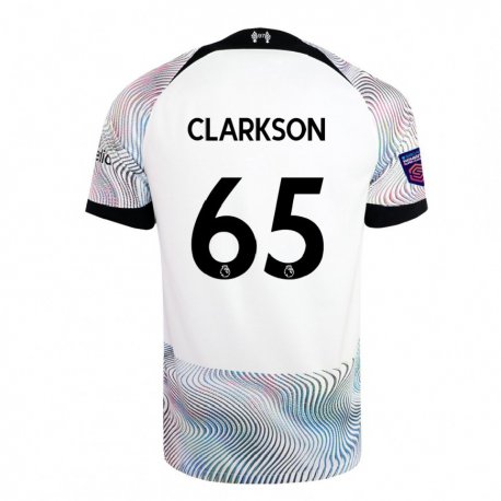 Kandiny Herren Leighton Clarkson #65 Weiß Bunt Auswärtstrikot Trikot 2022/23 T-shirt