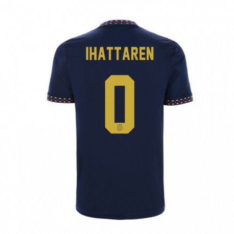 Kandiny Herren Mohamed Ihattaren #0 Dunkelblau Auswärtstrikot Trikot 2022/23 T-shirt
