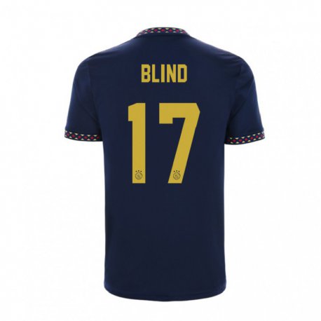 Kandiny Herren Daley Blind #17 Dunkelblau Auswärtstrikot Trikot 2022/23 T-shirt