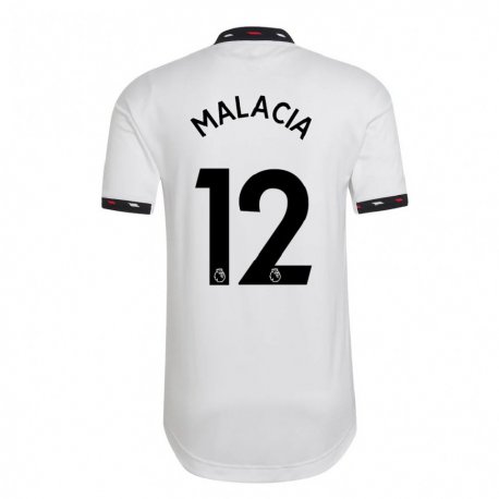 Kandiny Herren Tyrell Malacia #12 Weiß Auswärtstrikot Trikot 2022/23 T-shirt