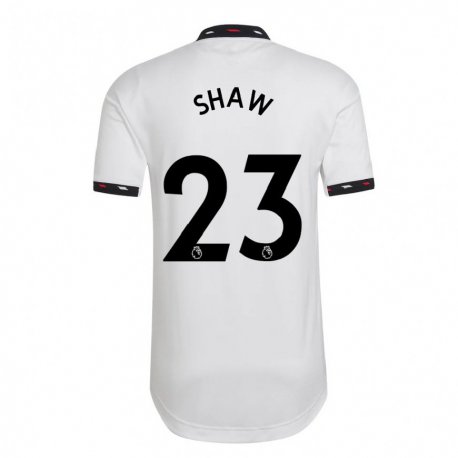 Kandiny Herren Luke Shaw #23 Weiß Auswärtstrikot Trikot 2022/23 T-shirt