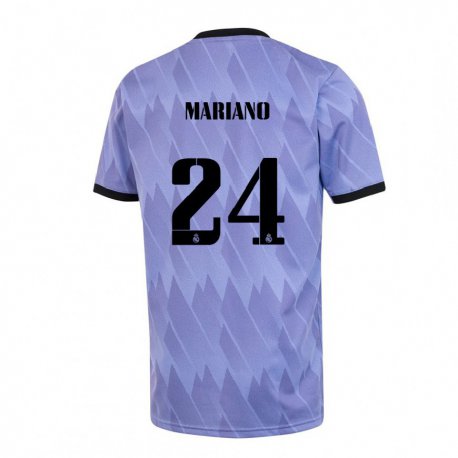 Kandiny Herren Mariano Diaz #24 Lila Schwarz Auswärtstrikot Trikot 2022/23 T-shirt