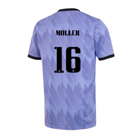 Kandiny Herren Caroline Moller #16 Lila Schwarz Auswärtstrikot Trikot 2022/23 T-shirt