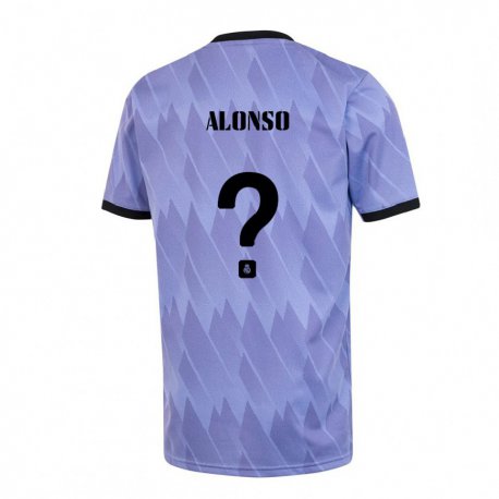 Kandiny Herren Borja Alonso #0 Lila Schwarz Auswärtstrikot Trikot 2022/23 T-Shirt