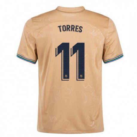 Kandiny Herren Ferran Torres #11 Gold Auswärtstrikot Trikot 2022/23 T-Shirt