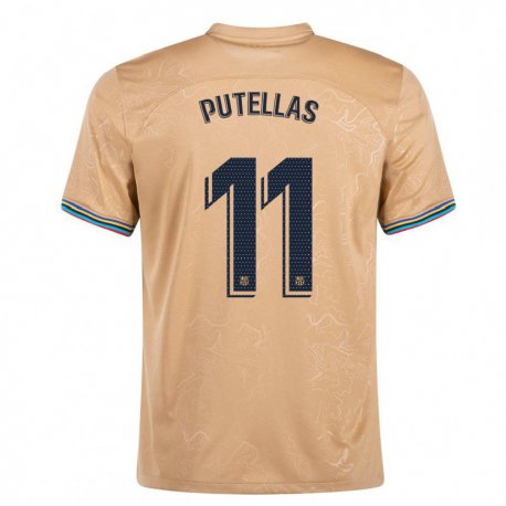 Kandiny Herren Alexia Putellas #11 Gold Auswärtstrikot Trikot 2022/23 T-shirt
