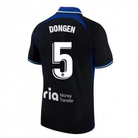Kandiny Herren Merel van Dongen #5 Schwarz Weiß Blau Auswärtstrikot Trikot 2022/23 T-Shirt
