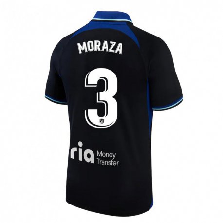 Kandiny Herren Ainhoa Moraza #3 Schwarz Weiß Blau Auswärtstrikot Trikot 2022/23 T-shirt