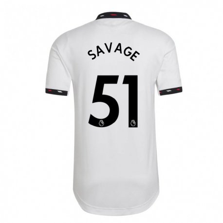 Kandiny Herren Charlie Savage #51 Weiß Auswärtstrikot Trikot 2022/23 T-shirt