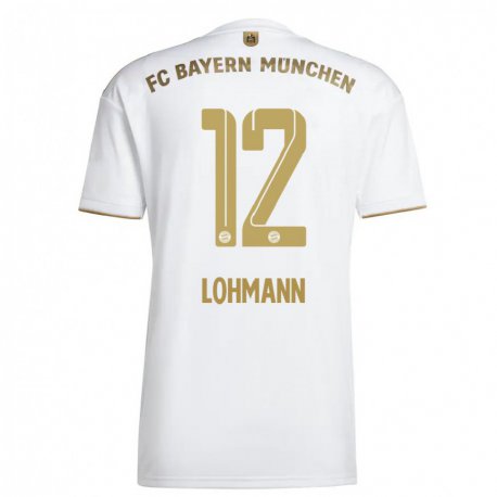 Kandiny Herren Sydney Lohmann #12 Weißes Gold Auswärtstrikot Trikot 2022/23 T-shirt
