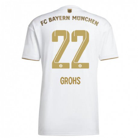 Kandiny Herren Maria Luisa Grohs #22 Weißes Gold Auswärtstrikot Trikot 2022/23 T-Shirt