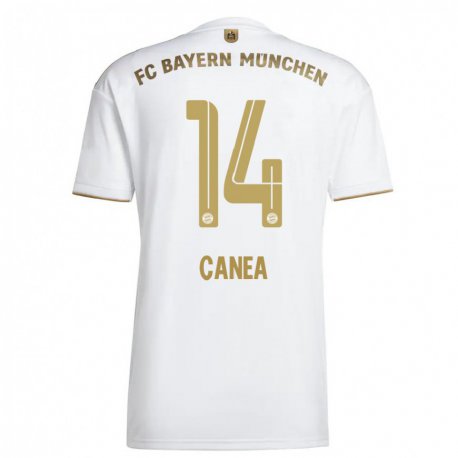 Kandiny Herren Rares Canea #14 Weißes Gold Auswärtstrikot Trikot 2022/23 T-shirt