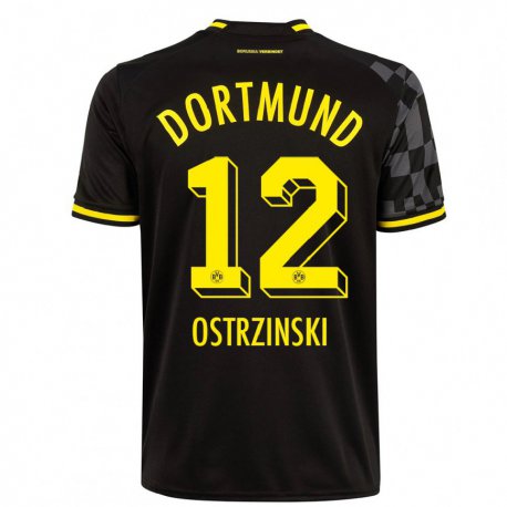 Kandiny Herren Silas Ostrzinski #12 Schwarz Auswärtstrikot Trikot 2022/23 T-Shirt