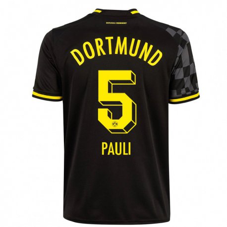 Kandiny Herren Julian Pauli #5 Schwarz Auswärtstrikot Trikot 2022/23 T-Shirt