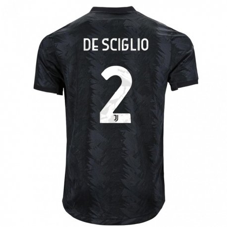 Kandiny Herren Mattia De Sciglio #2 Dunkles Schwarz Auswärtstrikot Trikot 2022/23 T-shirt