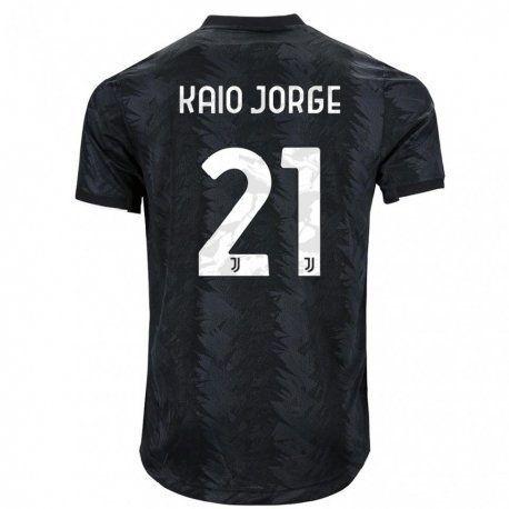 Kandiny Herren Kaio Jorge #21 Dunkles Schwarz Auswärtstrikot Trikot 2022/23 T-Shirt