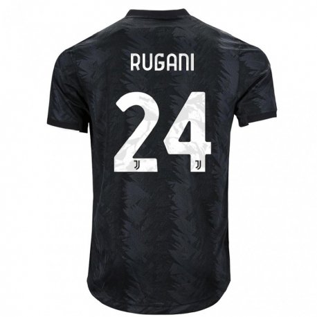 Kandiny Herren Daniele Rugani #24 Dunkles Schwarz Auswärtstrikot Trikot 2022/23 T-Shirt
