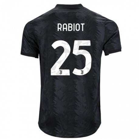 Kandiny Herren Adrien Rabiot #25 Dunkles Schwarz Auswärtstrikot Trikot 2022/23 T-Shirt