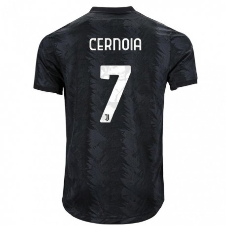 Kandiny Herren Valentina Cernoia #7 Dunkles Schwarz Auswärtstrikot Trikot 2022/23 T-Shirt