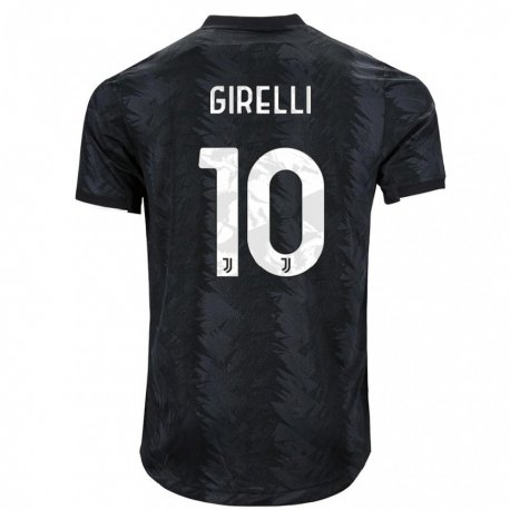 Kandiny Herren Cristiana Girelli #10 Dunkles Schwarz Auswärtstrikot Trikot 2022/23 T-Shirt