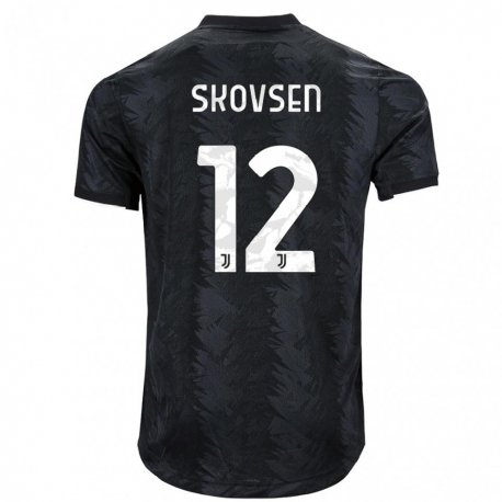 Kandiny Herren Matilde Lundorf Skovsen #12 Dunkles Schwarz Auswärtstrikot Trikot 2022/23 T-shirt