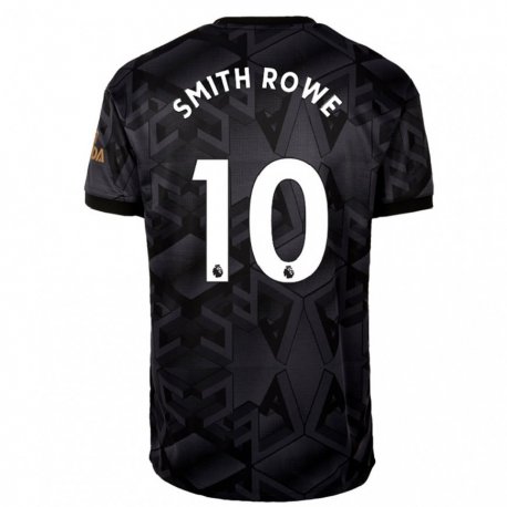 Kandiny Herren Emile Smith Rowe #10 Schwarz Grau Auswärtstrikot Trikot 2022/23 T-shirt