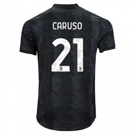 Kandiny Herren Arianna Caruso #21 Dunkles Schwarz Auswärtstrikot Trikot 2022/23 T-Shirt
