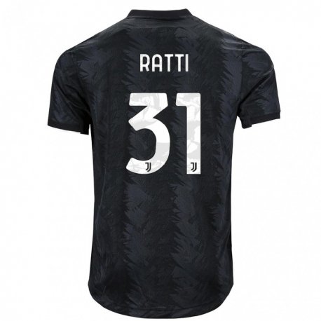 Kandiny Herren Leonardo Ratti #31 Dunkles Schwarz Auswärtstrikot Trikot 2022/23 T-Shirt