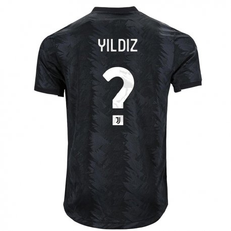 Kandiny Herren Kenan Yildiz #0 Dunkles Schwarz Auswärtstrikot Trikot 2022/23 T-Shirt
