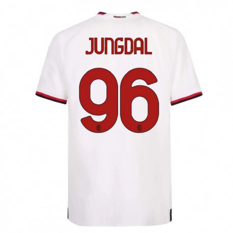 Kandiny Herren Andreas Jungdal #96 Weiß Rot Auswärtstrikot Trikot 2022/23 T-Shirt