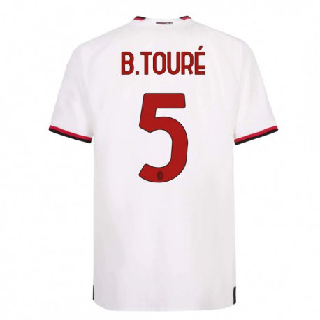 Kandiny Herren Fode Ballo-Toure #5 Weiß Rot Auswärtstrikot Trikot 2022/23 T-Shirt