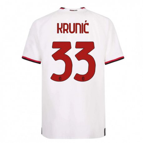 Kandiny Herren Rade Krunic #33 Weiß Rot Auswärtstrikot Trikot 2022/23 T-Shirt