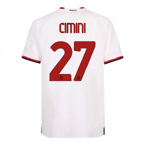 Kandiny Herren Linda Tucceri Cimini #27 Weiß Rot Auswärtstrikot Trikot 2022/23 T-Shirt