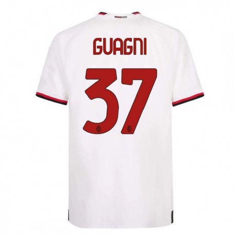 Kandiny Herren Alia Guagni #37 Weiß Rot Auswärtstrikot Trikot 2022/23 T-Shirt