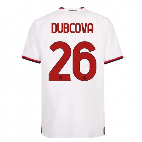 Kandiny Herren Michaela Dubcova #26 Weiß Rot Auswärtstrikot Trikot 2022/23 T-Shirt