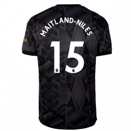 Kandiny Herren Ainsley Maitland-niles #15 Schwarz Grau Auswärtstrikot Trikot 2022/23 T-shirt