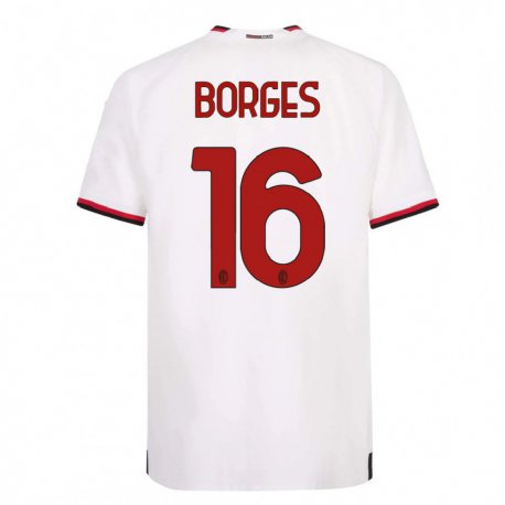 Kandiny Herren Lenny Borges #16 Weiß Rot Auswärtstrikot Trikot 2022/23 T-Shirt