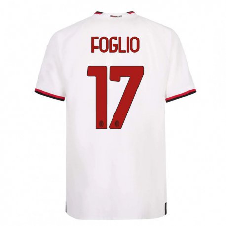 Kandiny Herren Christian Foglio #17 Weiß Rot Auswärtstrikot Trikot 2022/23 T-shirt