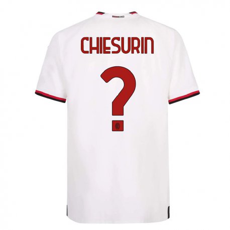 Kandiny Herren Alberto Chiesurin #0 Weiß Rot Auswärtstrikot Trikot 2022/23 T-Shirt