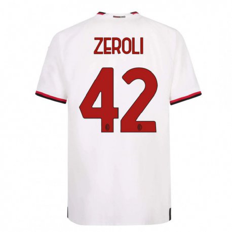 Kandiny Herren Kevin Zeroli #42 Weiß Rot Auswärtstrikot Trikot 2022/23 T-Shirt