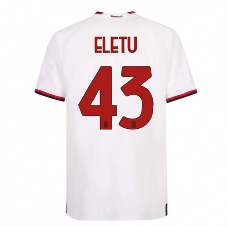 Kandiny Herren Victor Eletu #43 Weiß Rot Auswärtstrikot Trikot 2022/23 T-Shirt