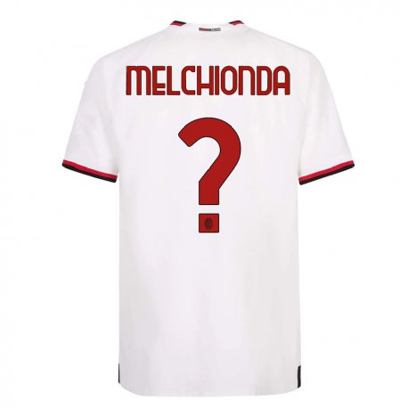 Kandiny Herren Marco Melchionda #0 Weiß Rot Auswärtstrikot Trikot 2022/23 T-Shirt