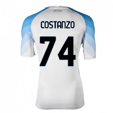 Kandiny Herren Davide Costanzo #74 Weiß Himmelblau Auswärtstrikot Trikot 2022/23 T-Shirt